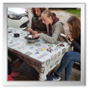 Kastanienrösten bei Freunden